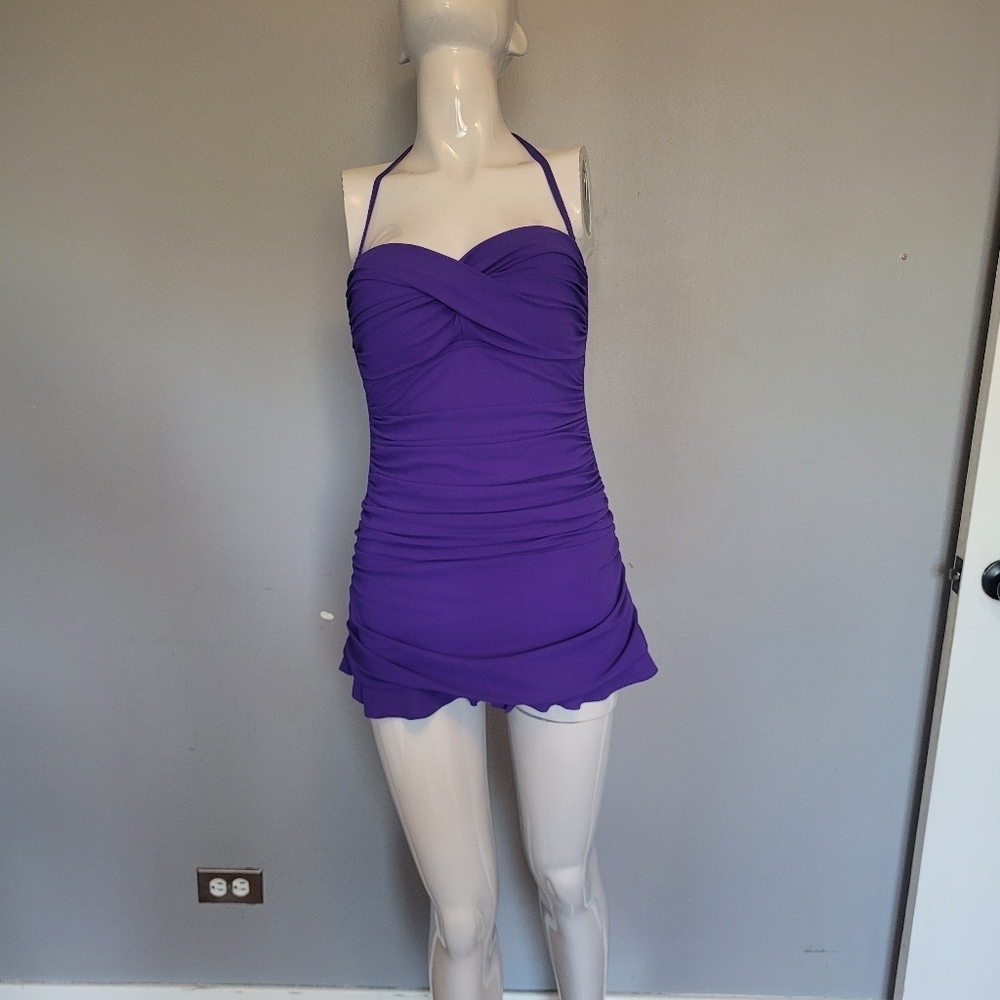 Profile By Gottex Tutti Fruiti Twist Front Swimdress, VGUC, Size 8